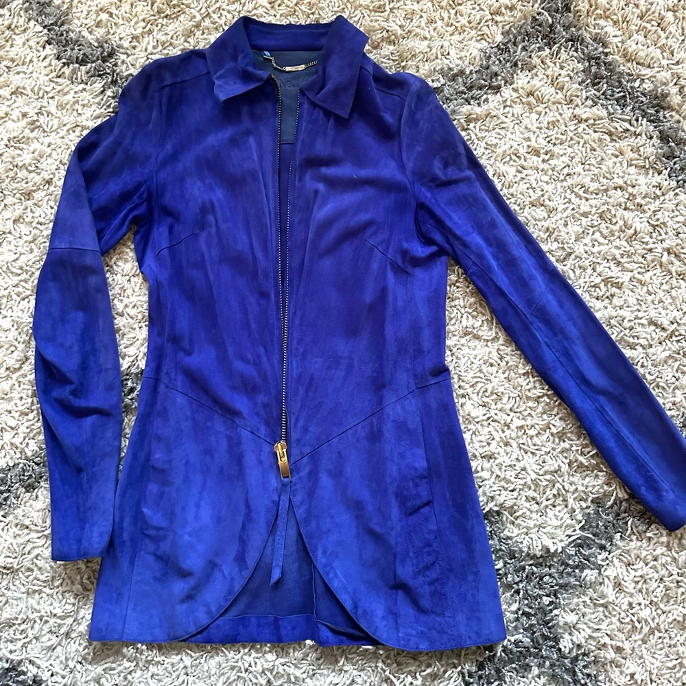 ROYAL BLUE leather jacket